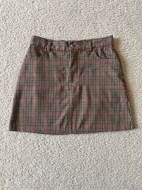 Brandy Melville plaid mini skirt